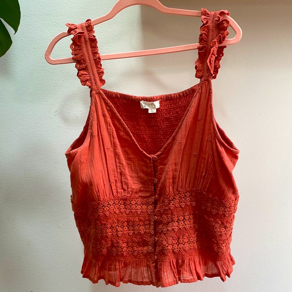 Anthropologie Forever That Girl Ruffle Cami Tank Top